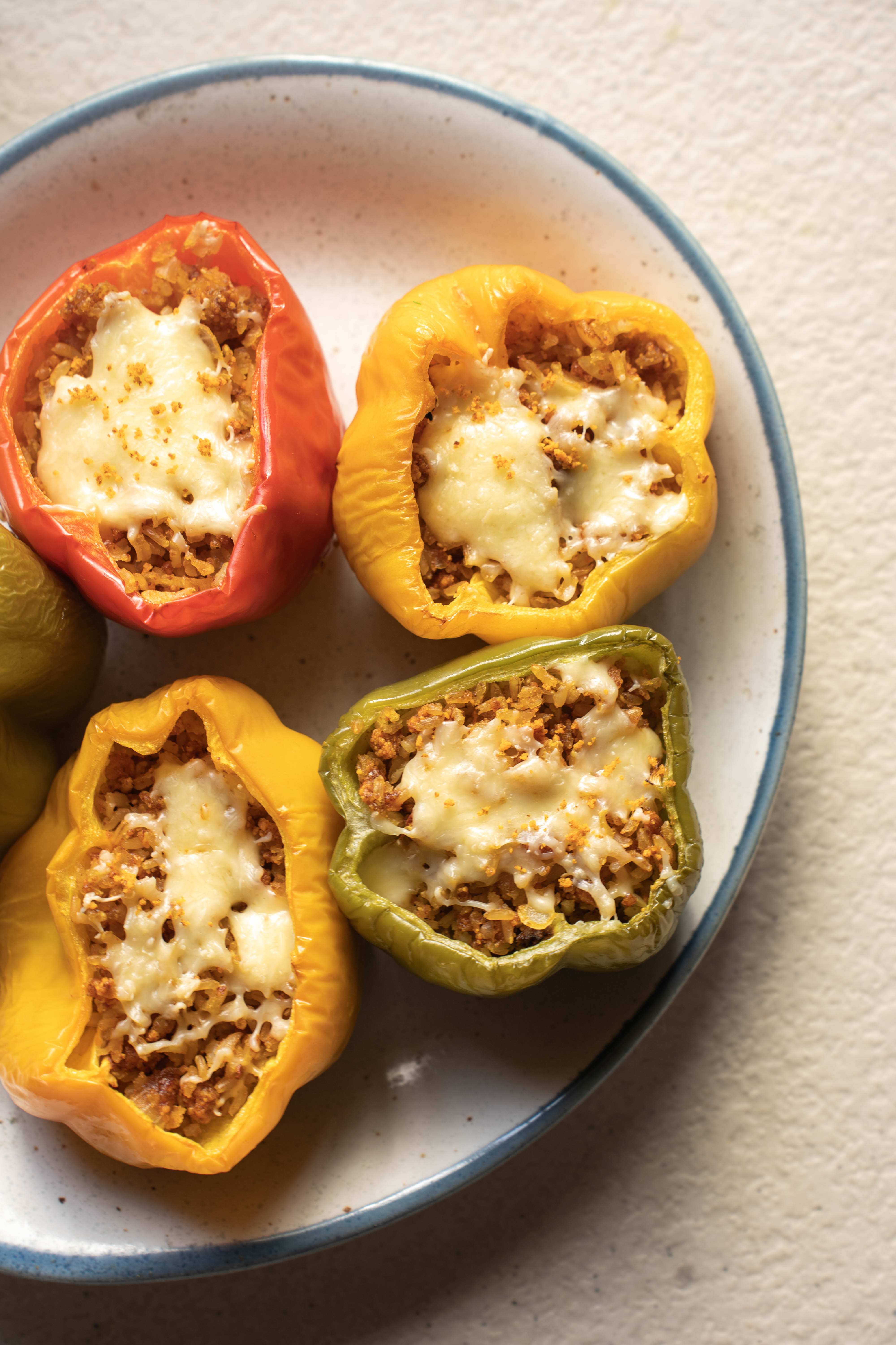 Crunchy Peanut Stuffed Bell Peppers