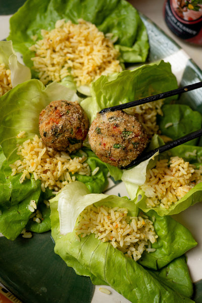Hearty Sambar and Curry Leaf Chicken Meatballs