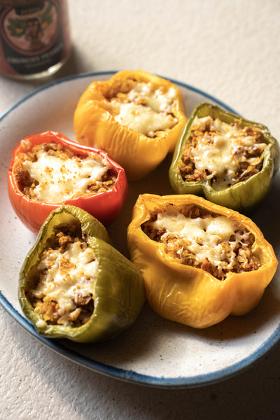 Crunchy Peanut Stuffed Bell Peppers