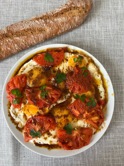 Crispy Garlic Turkish Eggs