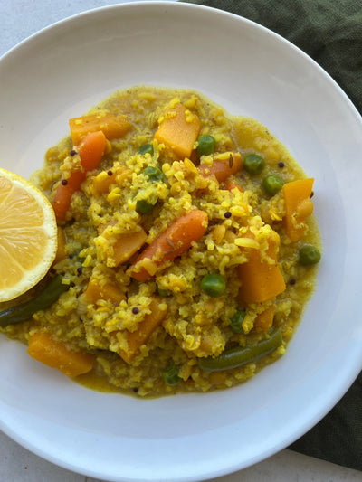 Carrot and Peas Bisi Bele Bath