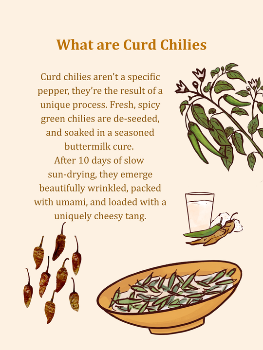 Sun-dried Curd Chilies